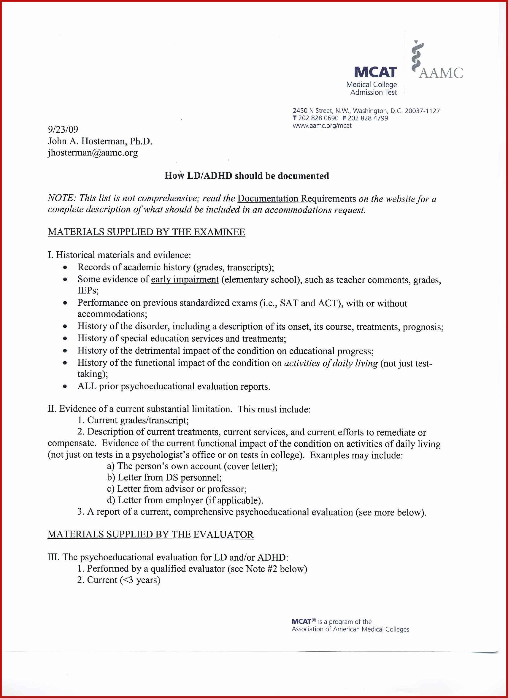Aamc Letter Of Recommendation Template