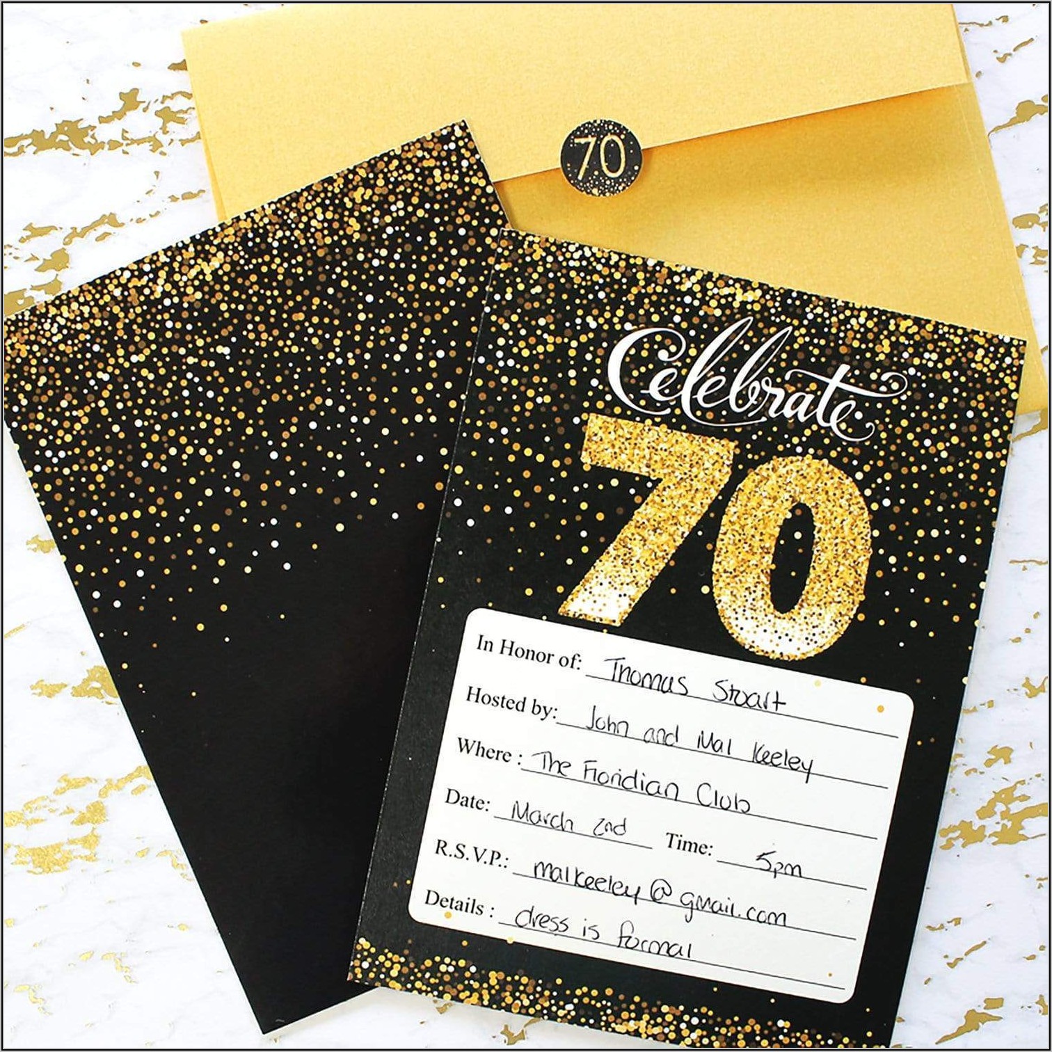 Black And Gold Invitation Envelopes