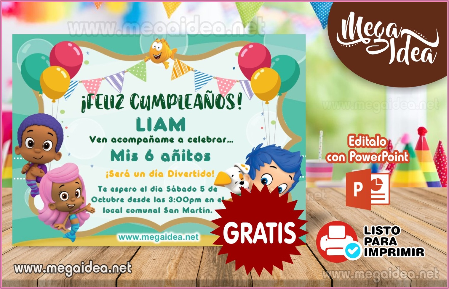 Bubble Guppies Birthday Invitations Online