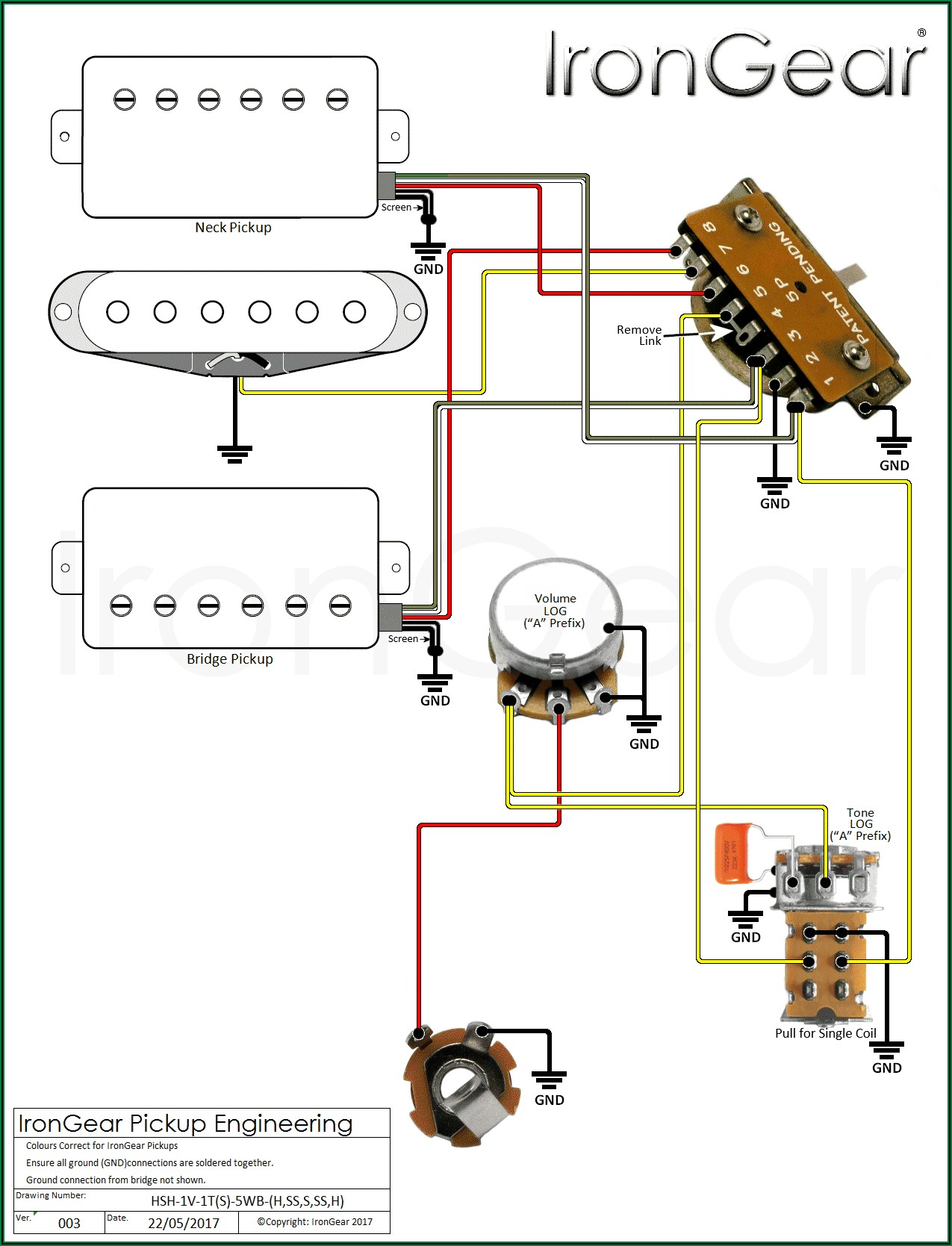 Electric Guitar Wiring Diagram Hsh