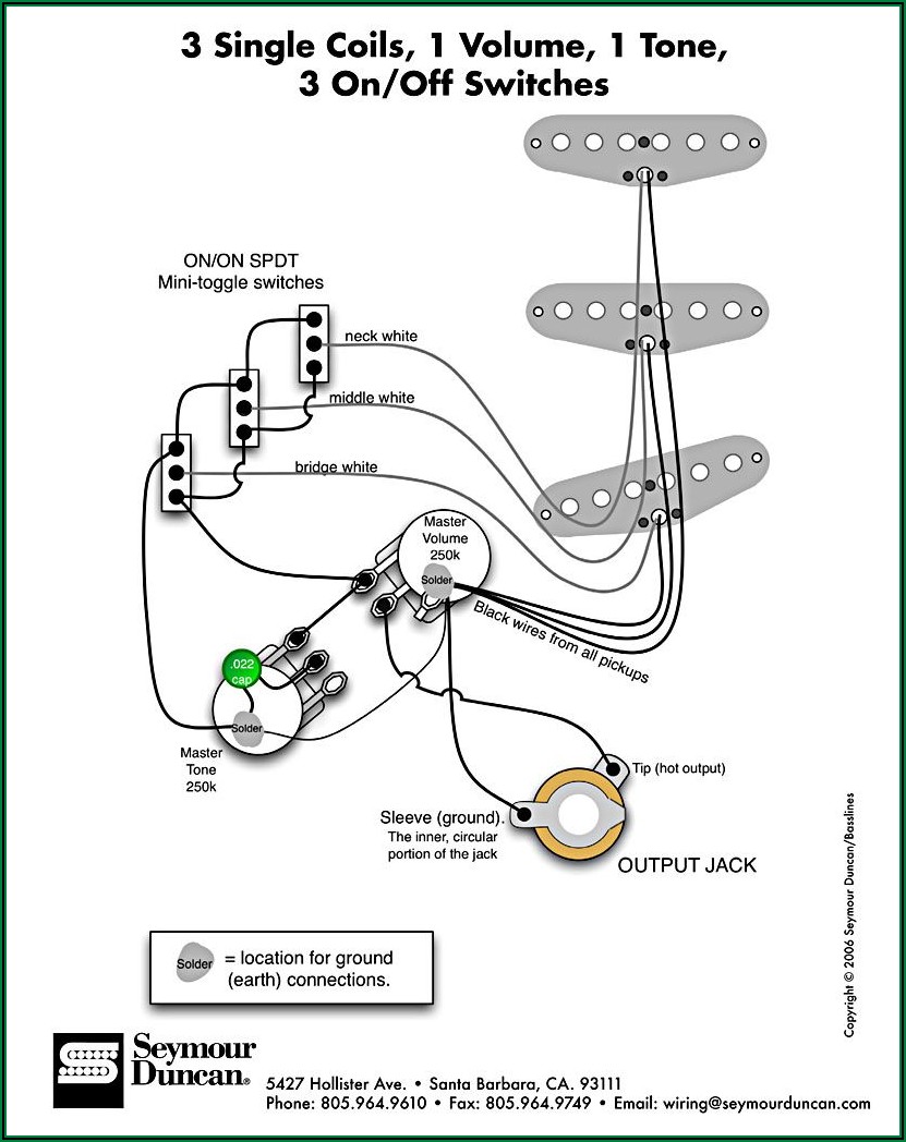 Electric Guitar Wiring Diagram Three Pickup
