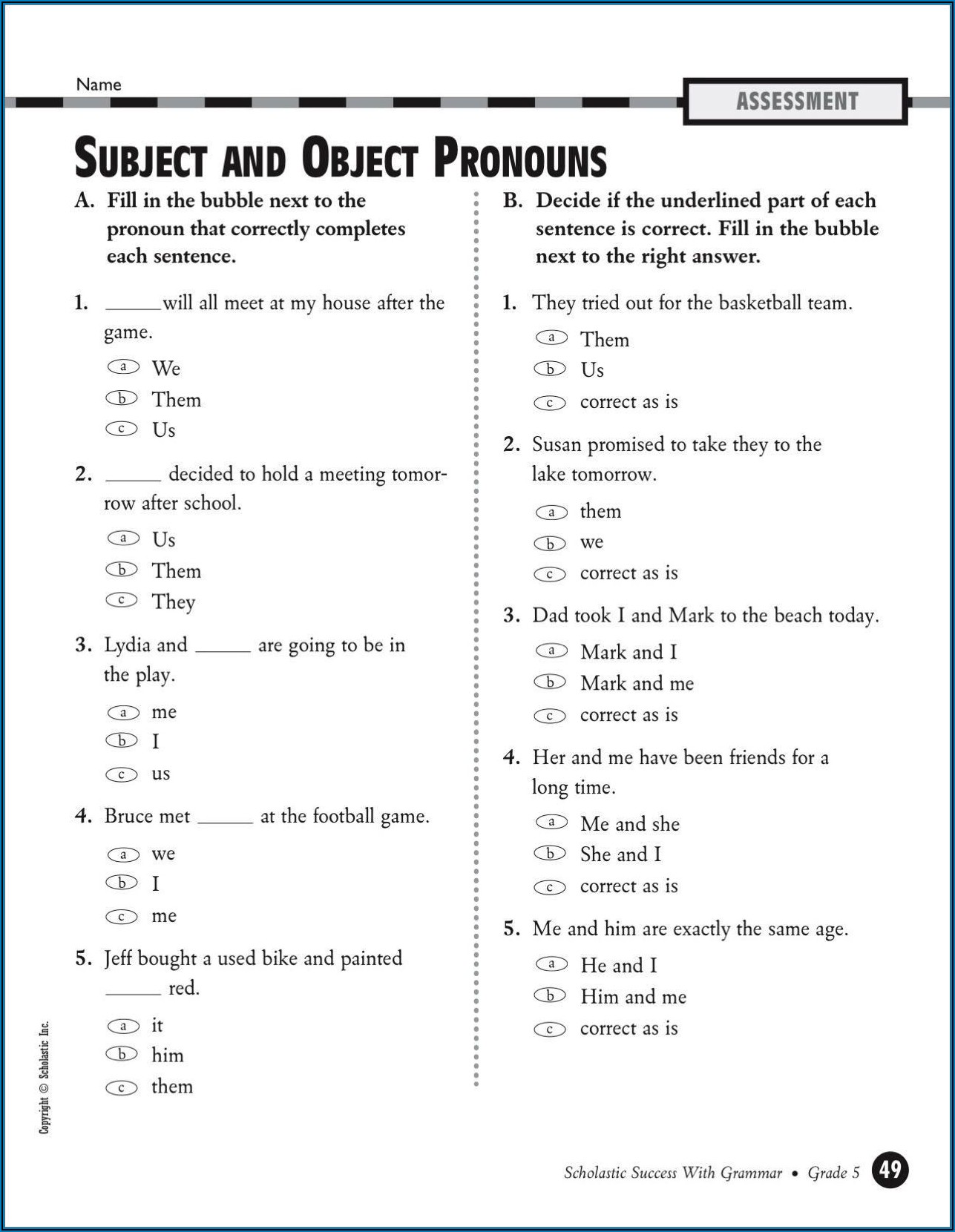 6th Grade Year 6 English Worksheets With Answers Adipurwantocom 