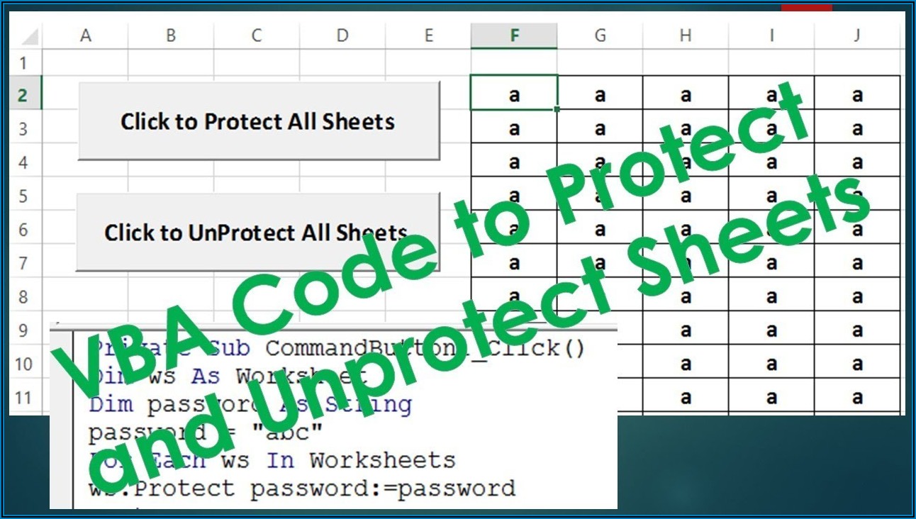 Excel Vba Worksheet Protect Method