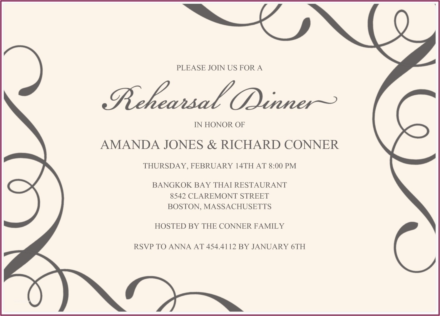 Gala Dinner Invitation Email Template