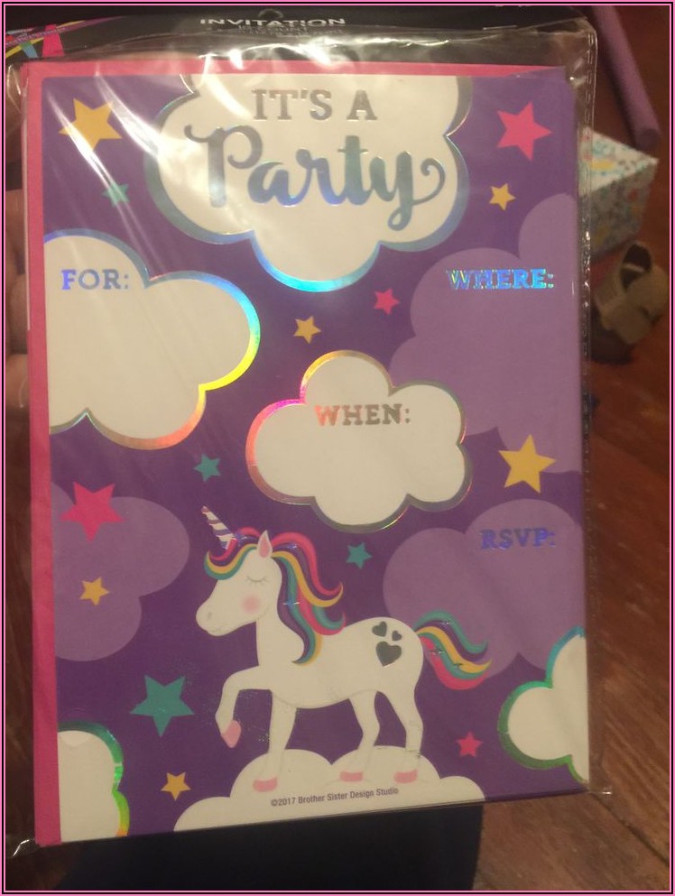 Hobby Lobby Unicorn Birthday Invitations