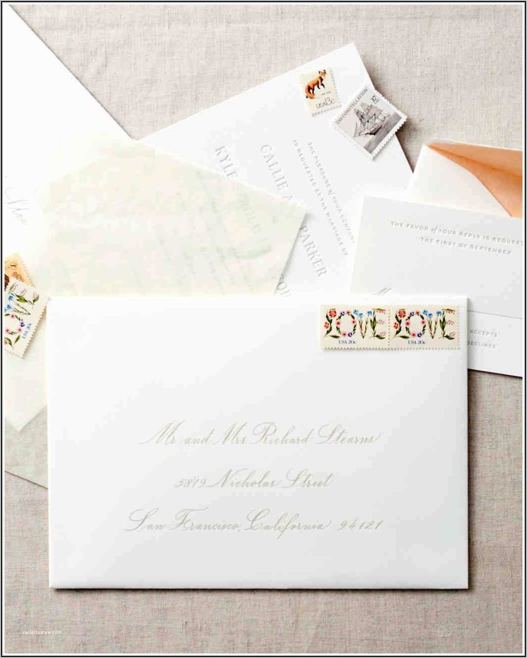 Inside Envelope Wedding Invitation Etiquette