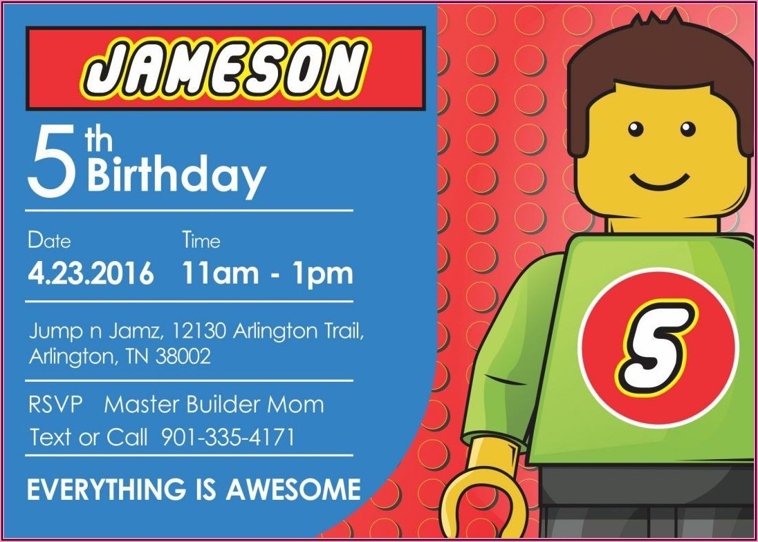 Lego Avengers Birthday Invitations