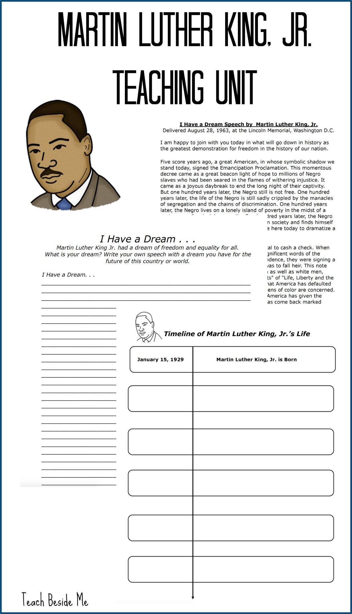 Martin Luther King Jr Lesson Plan Elementary