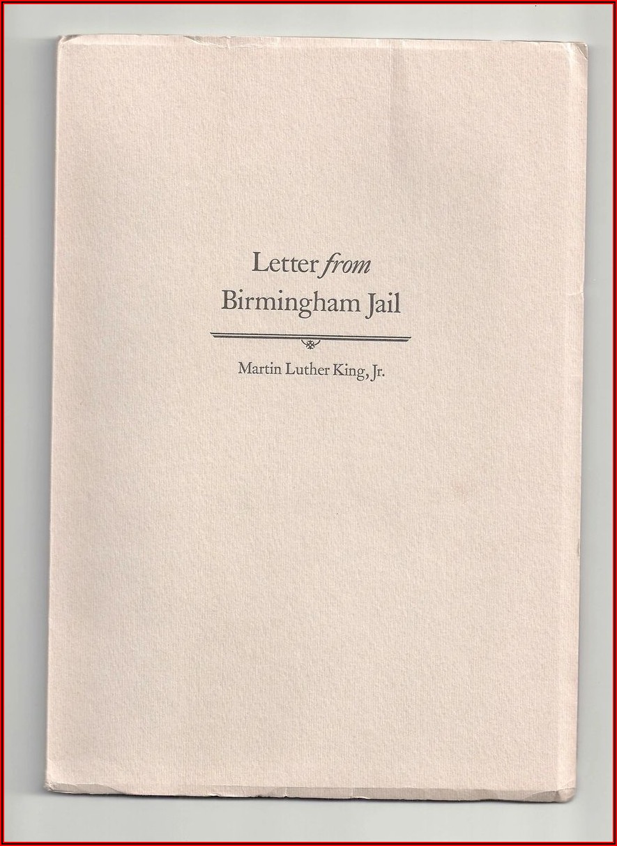Martin Luther King Letter From Birmingham Jail