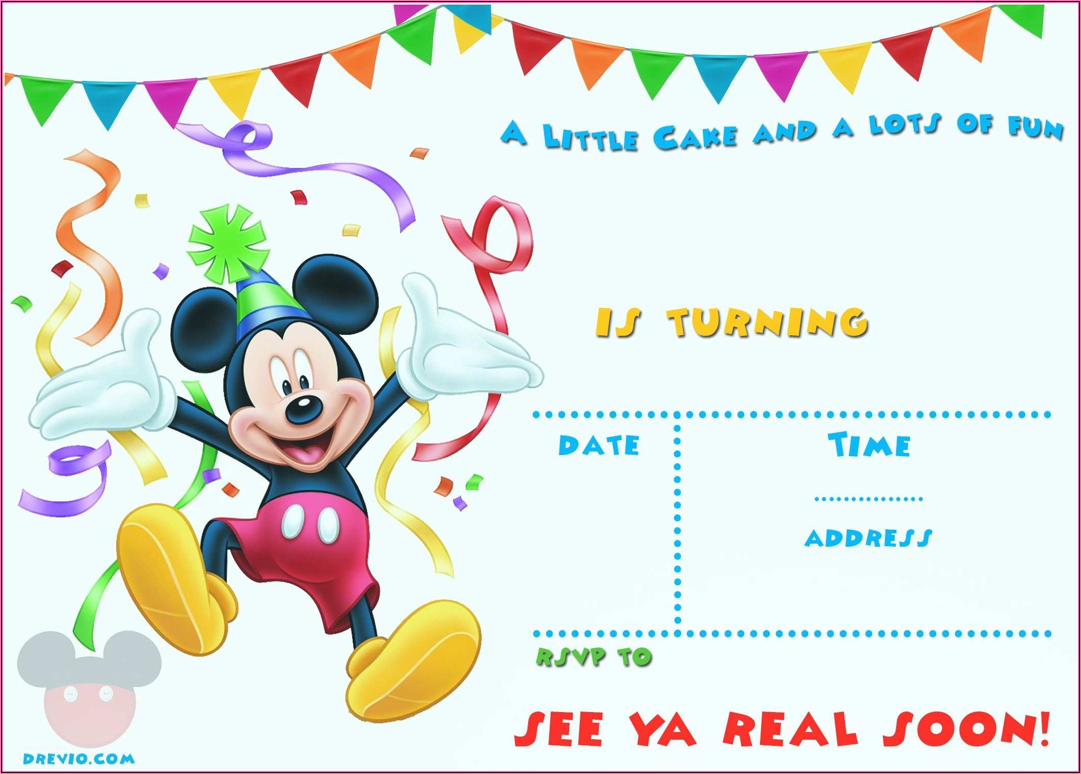 Mickey Mouse 1st Birthday Custom Invitations