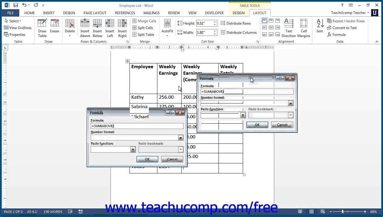 Microsoft Word 2013 Worksheets For Students