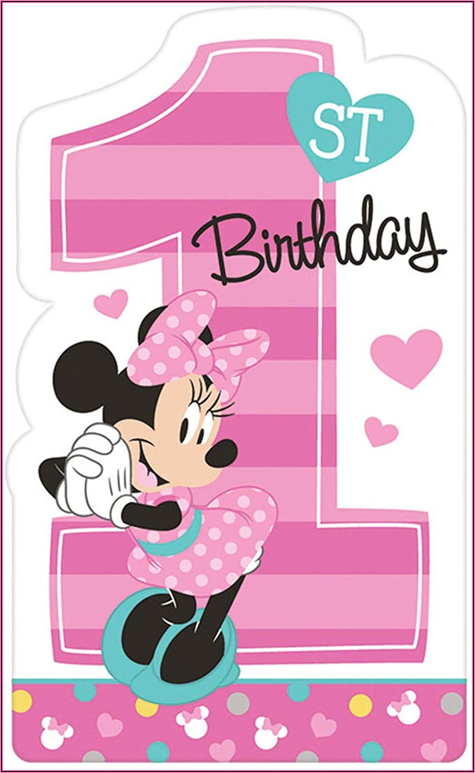 Minnie Mouse 1st Birthday Invitations