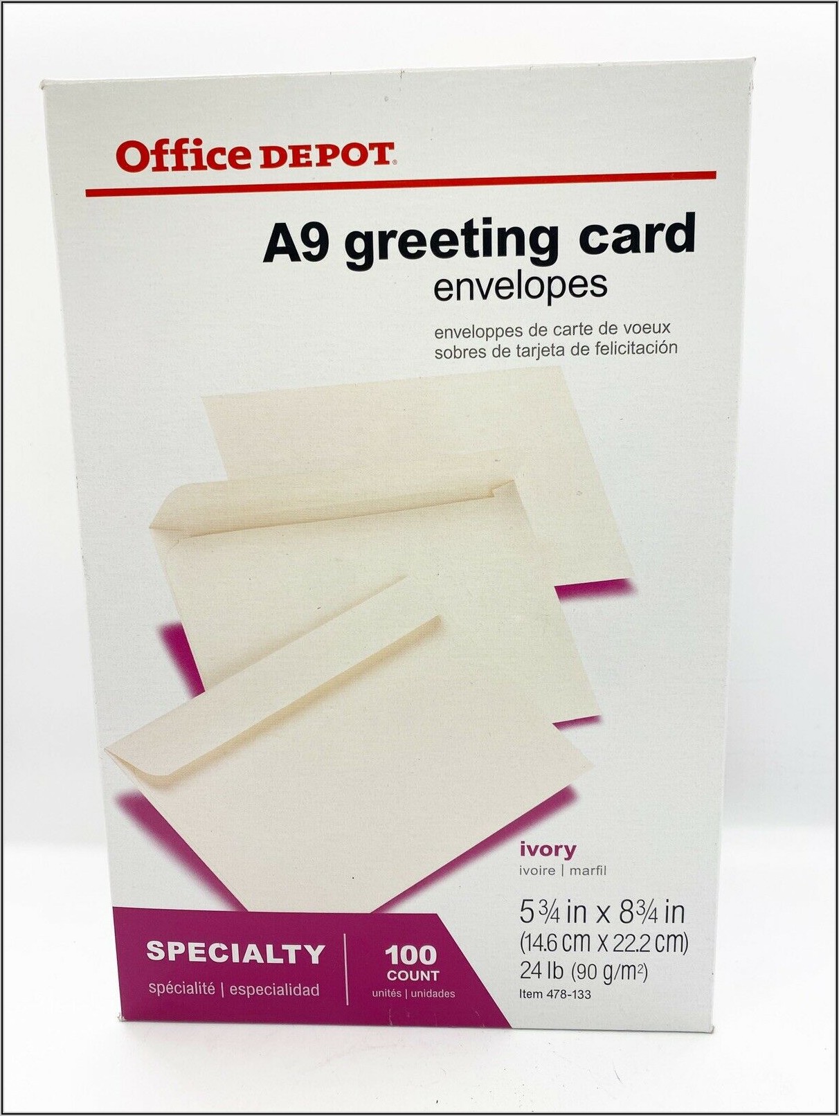 Office Depot A9 Envelopes
