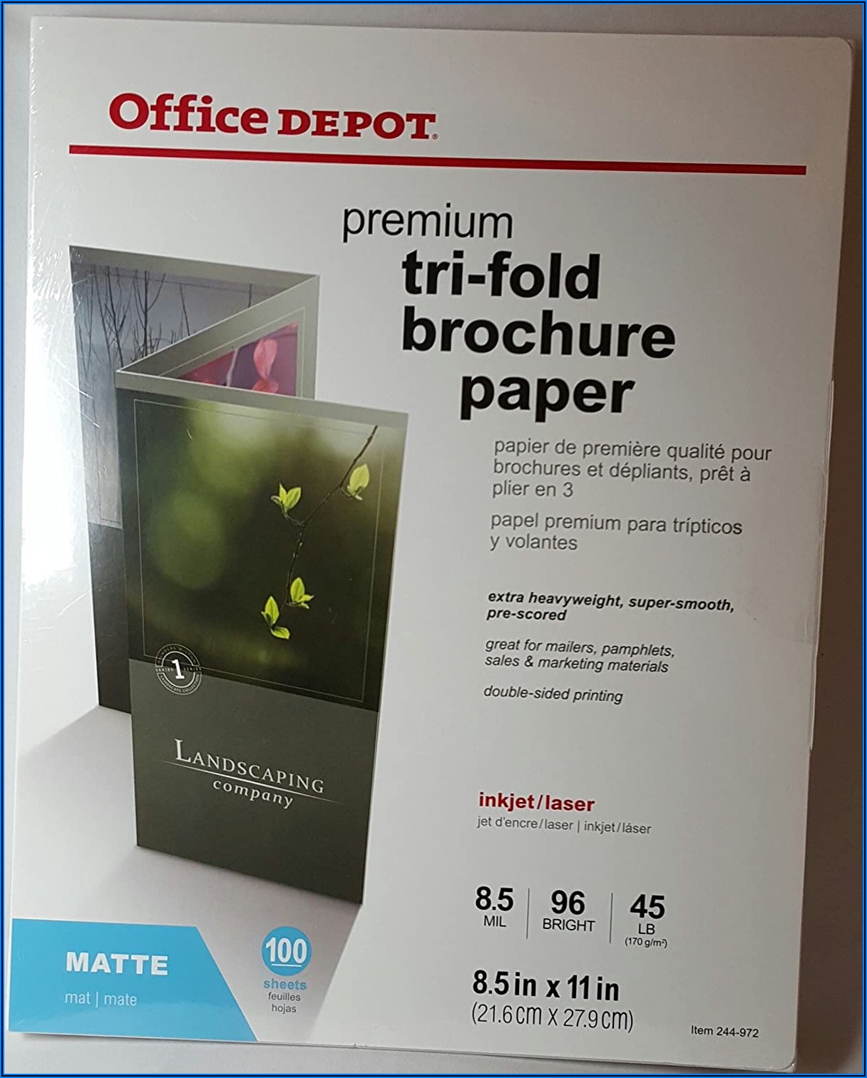 Office Depot Tri Fold Brochure Paper