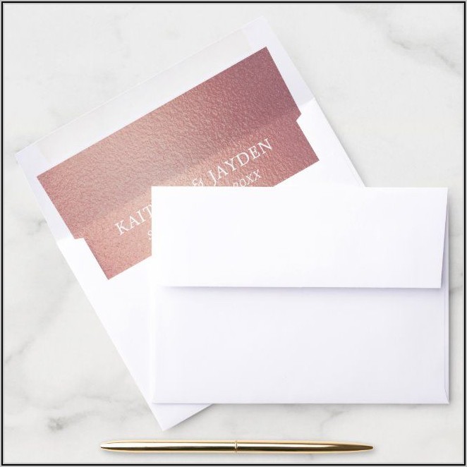 Rose Gold Foil Envelope Liners