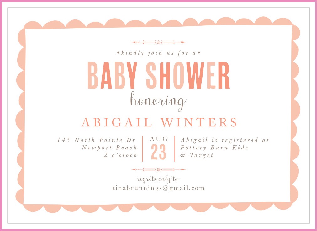 Sweet Baby Girl Shower Invitations