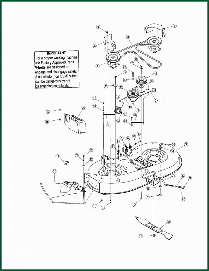 Troy Bilt Lawn Mower Deck Diagram