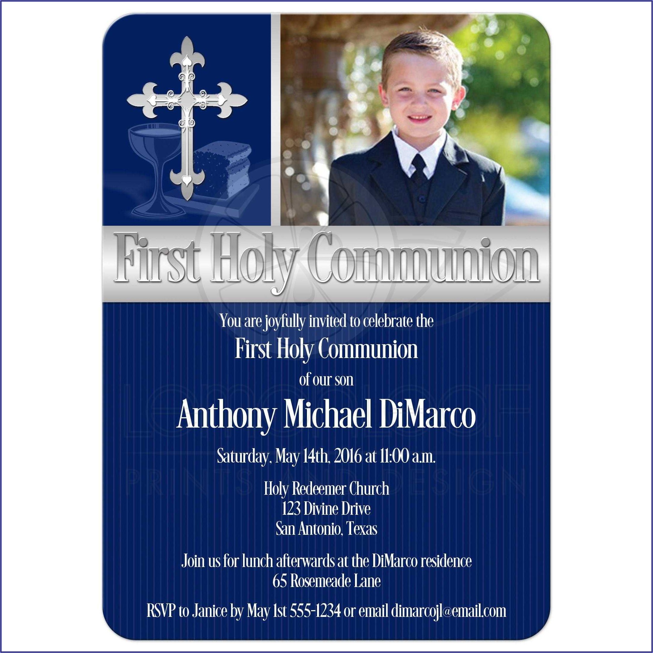1st Communion Invitations Free