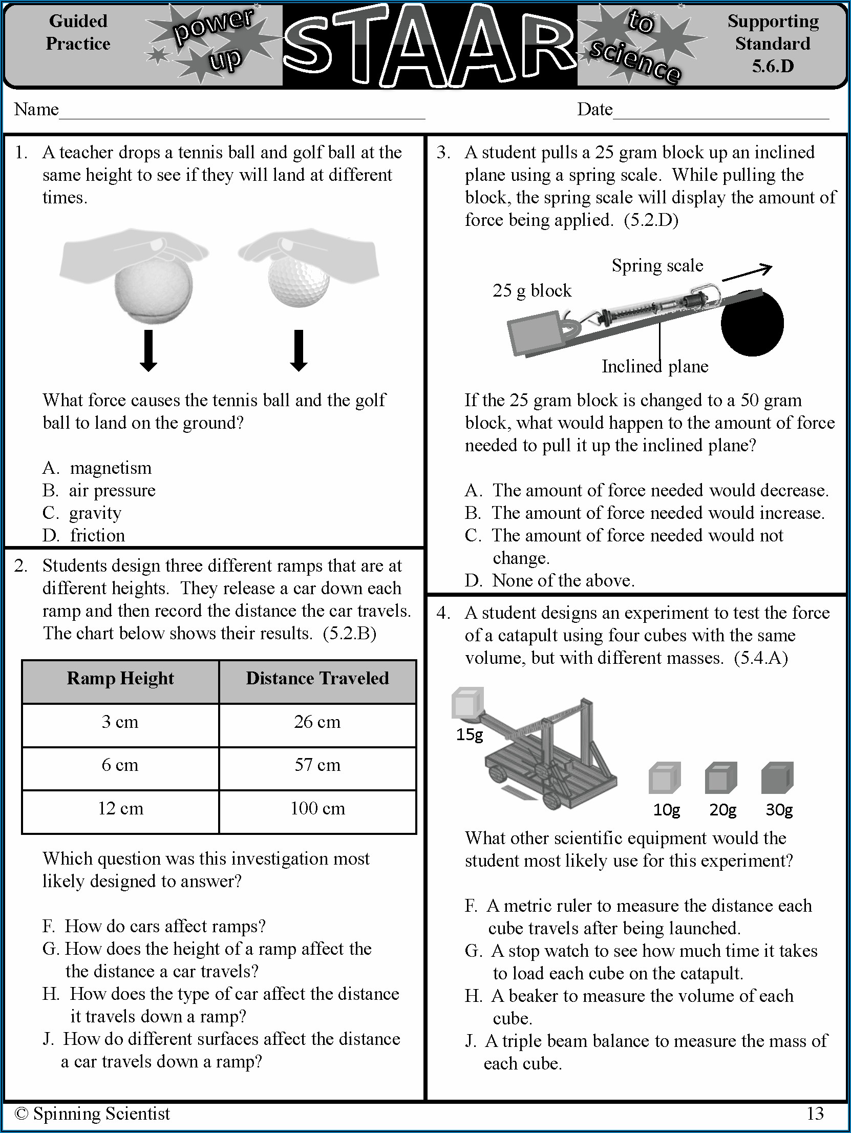 5th Grade Science Staar Practice Worksheets