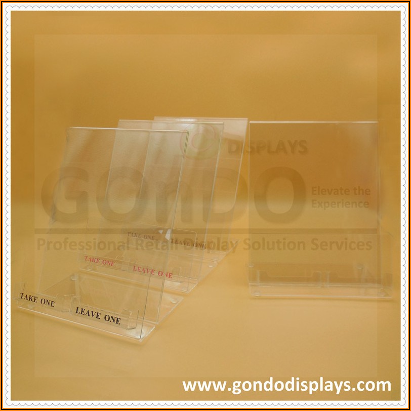 Acrylic Brochure Holders With Business Card