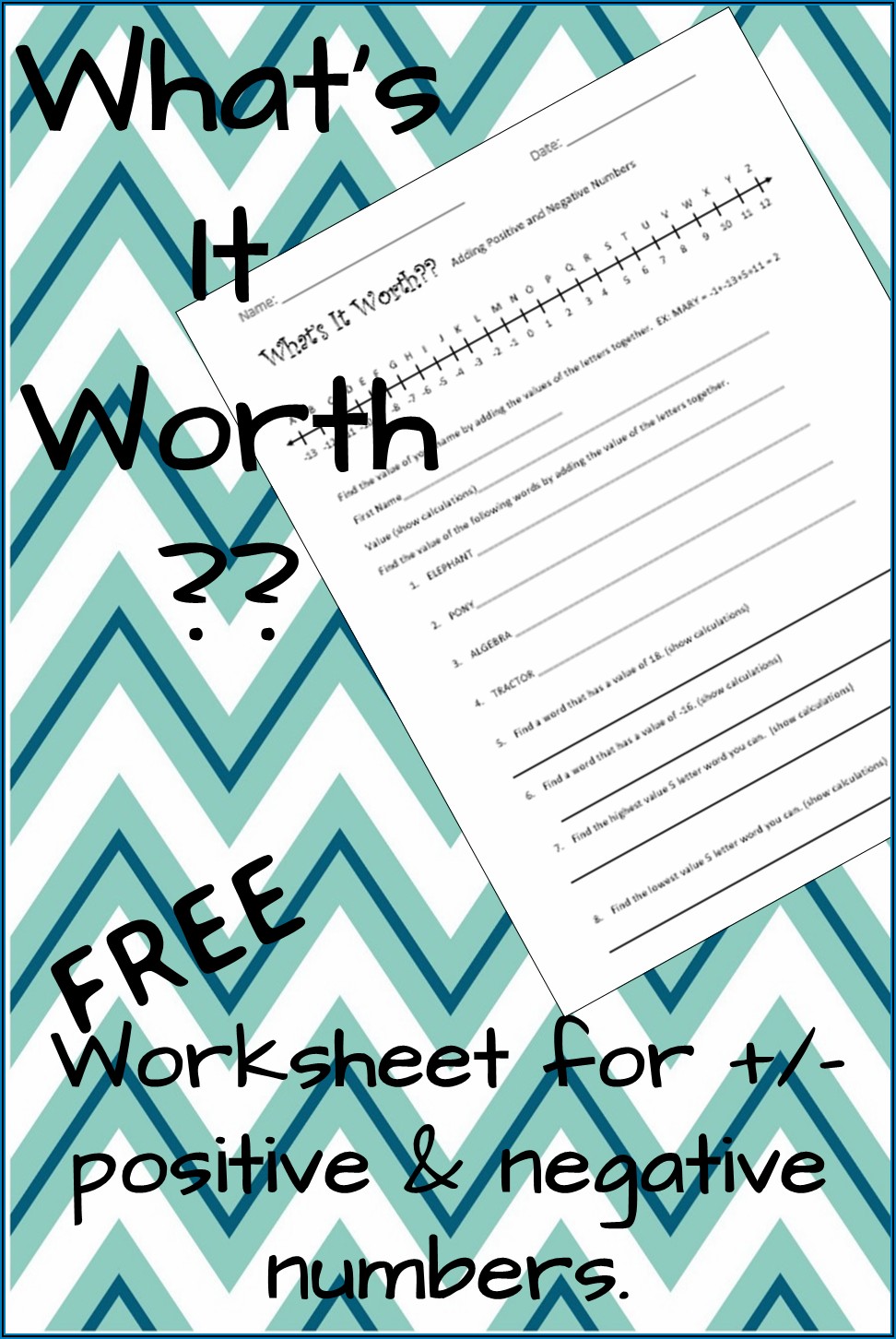 Adding Positive Numbers Worksheet