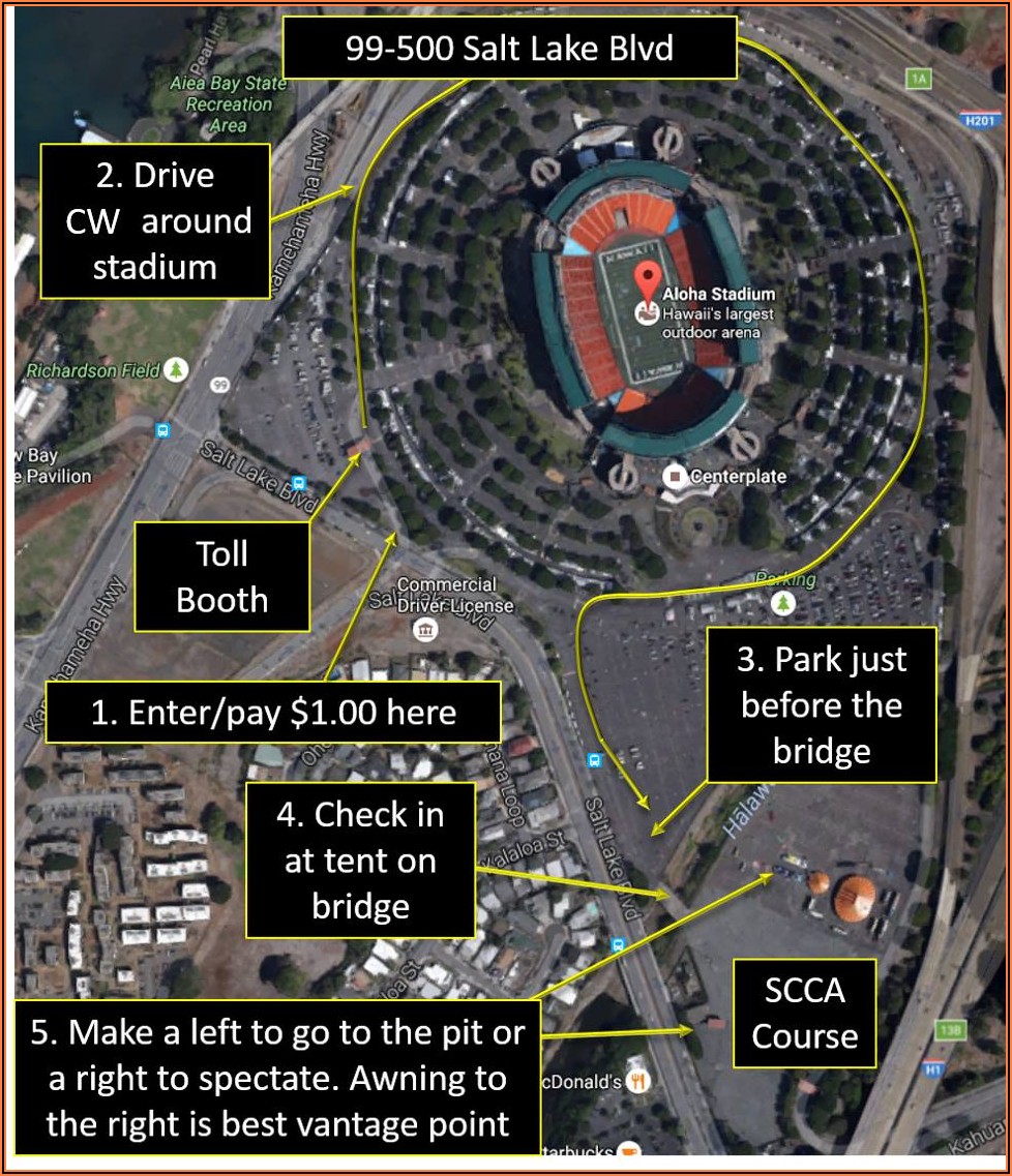 Aloha Stadium Map Parking