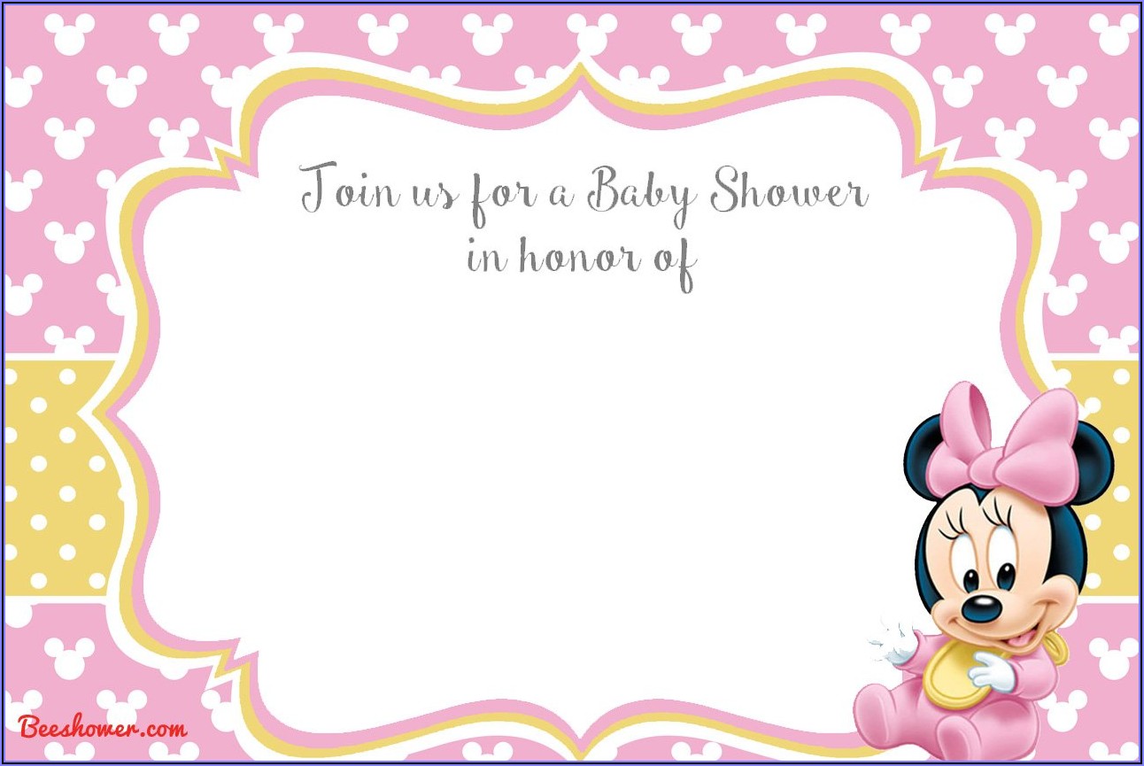 Baby Minnie Mouse Invitation Template Free