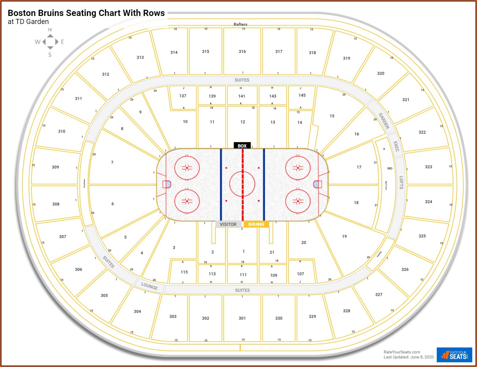 Boston Garden Seating Map Hockey
