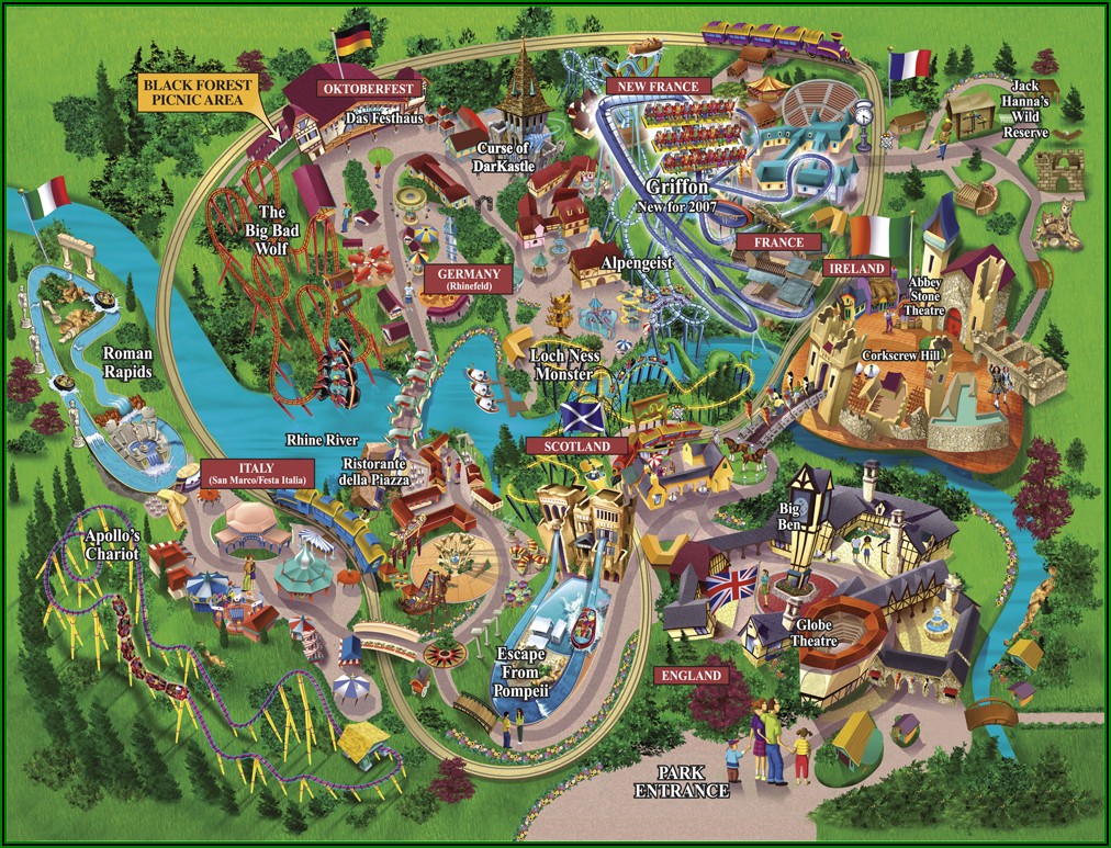 Busch Gardens Williamsburg Park Map