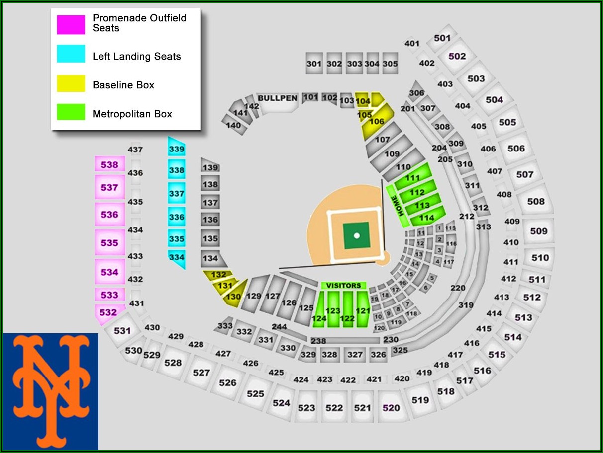 Citi Field Seat Map With Seat Numbers