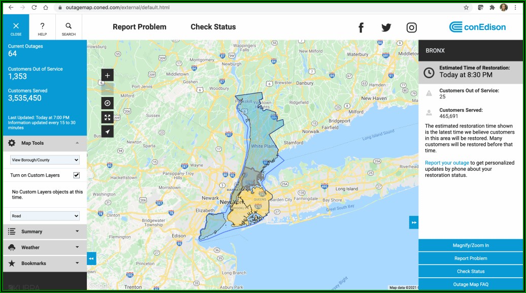 Con Edison Nyc Power Outage Map