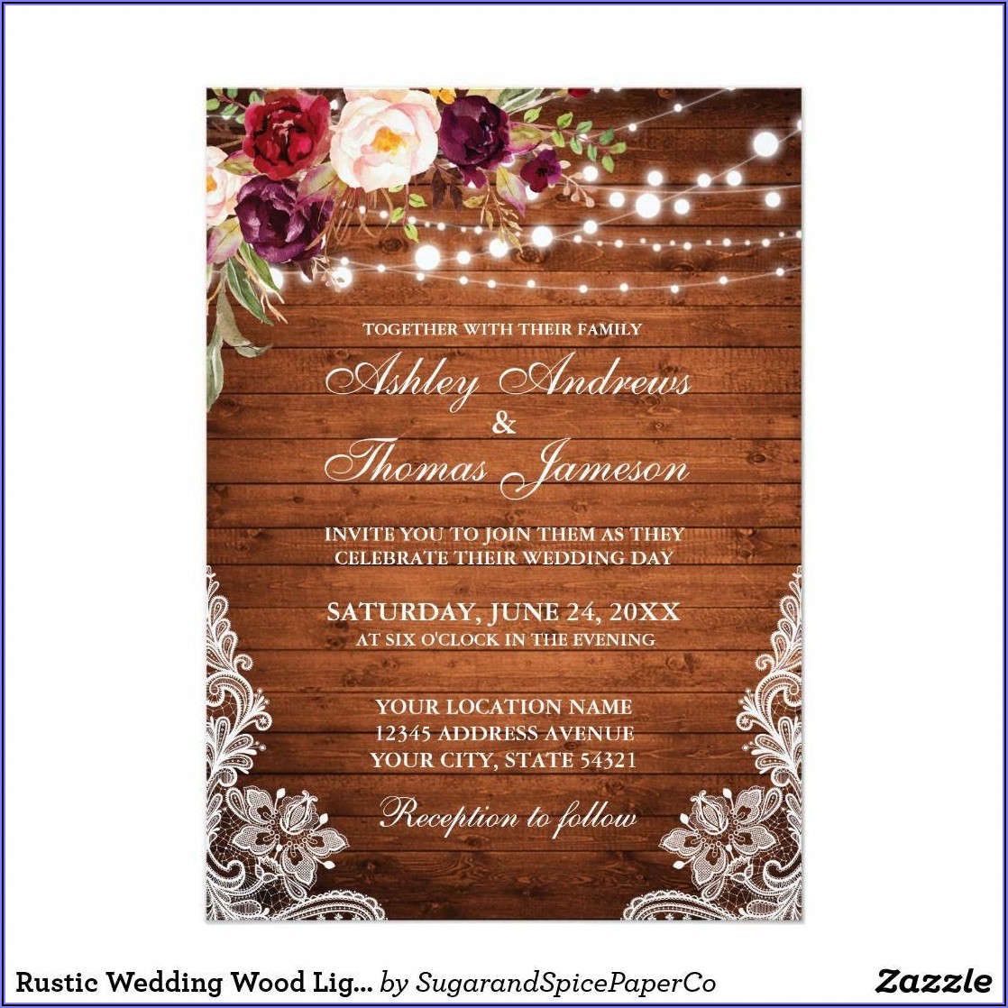 Country Wedding Invitations Cheap