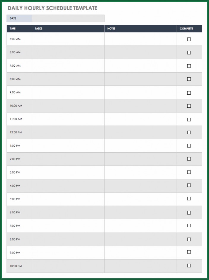 Daily Exercise Planner Template