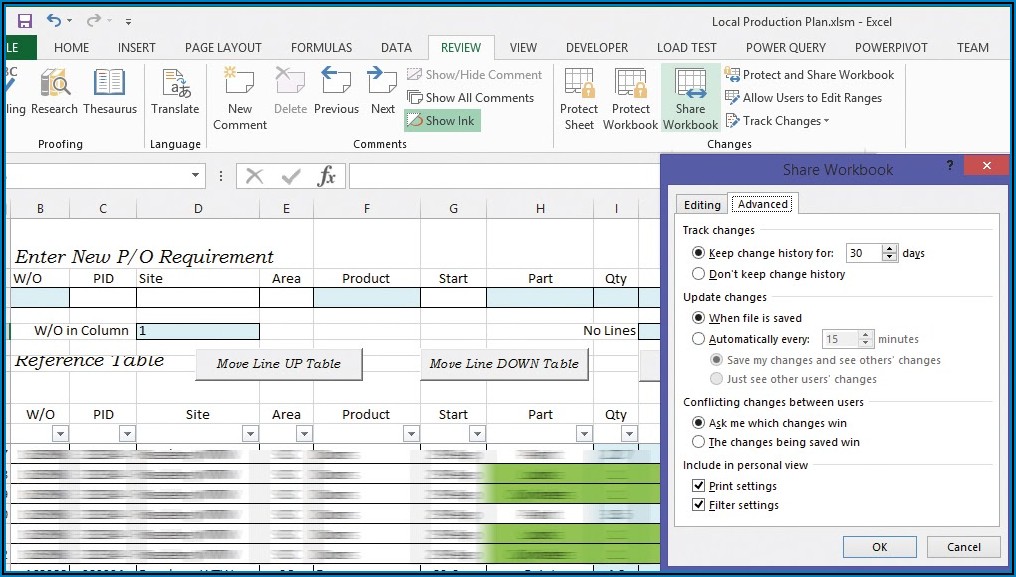 Excel Vba Shared Workbook Update Changes