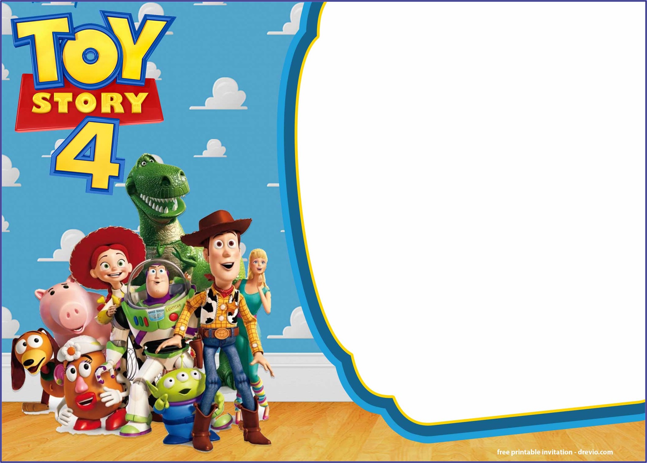 Free Printable Toy Story Birthday Invitation Templates
