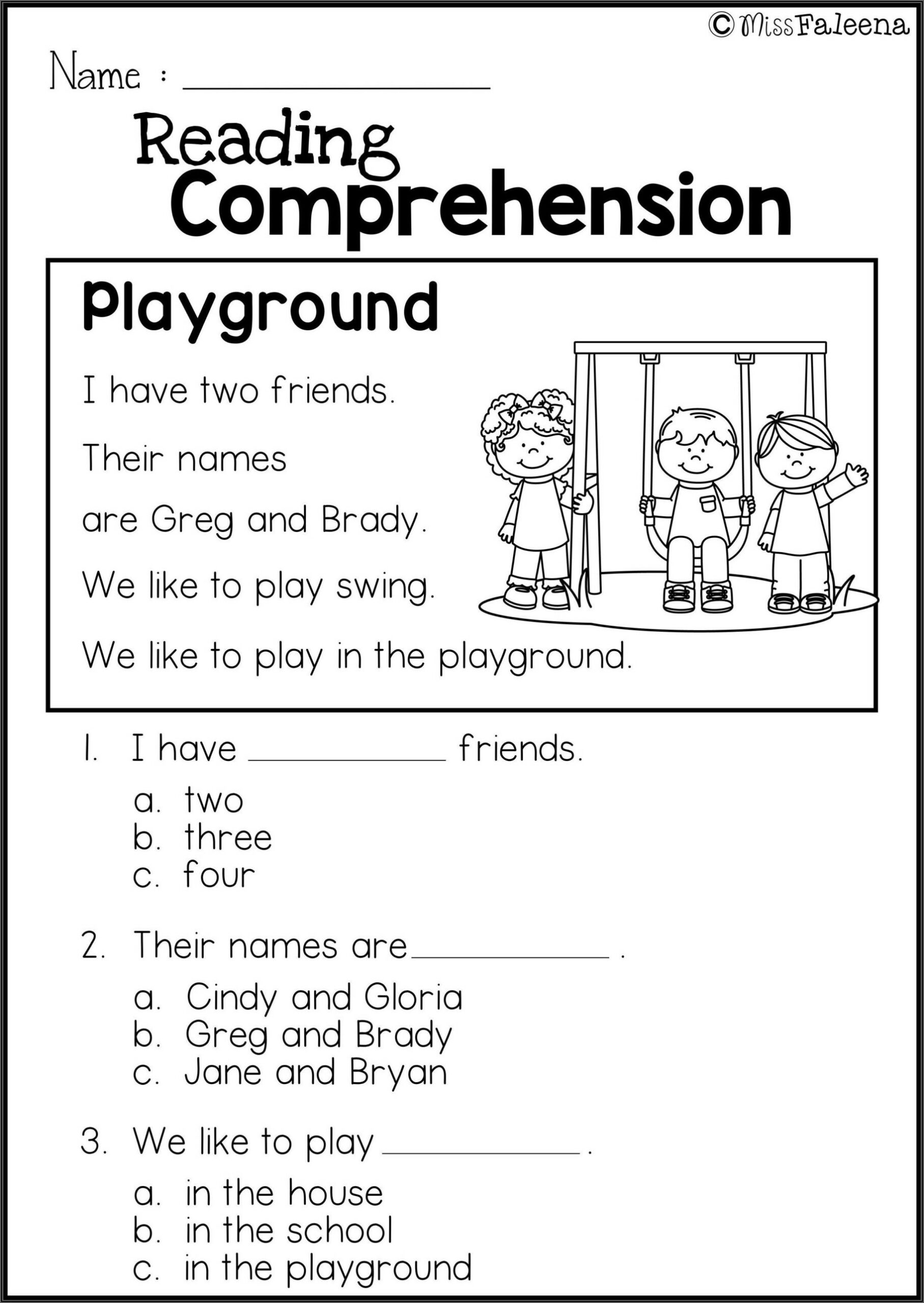 Free Reading Worksheet For Second Grade