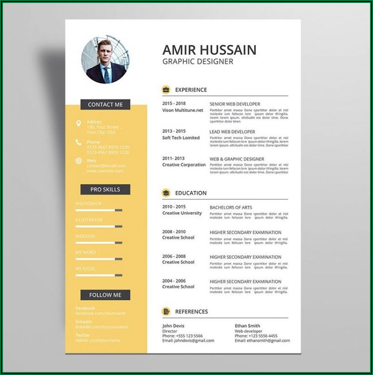 Free Template Professional Resume