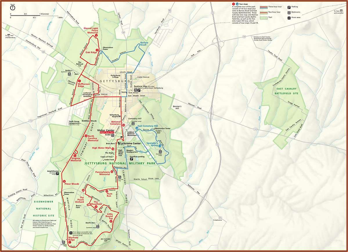 Gettysburg Battlefield Resort Site Map