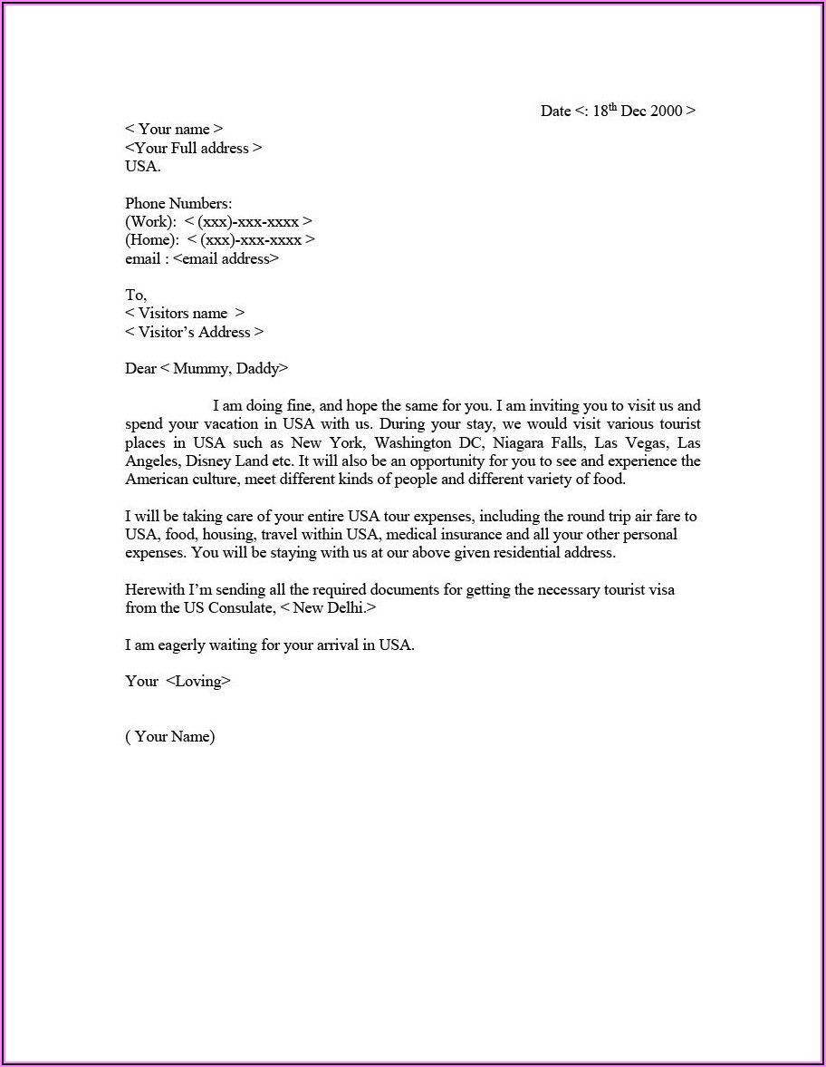 Immigration Reference Letter Sample For A Friend