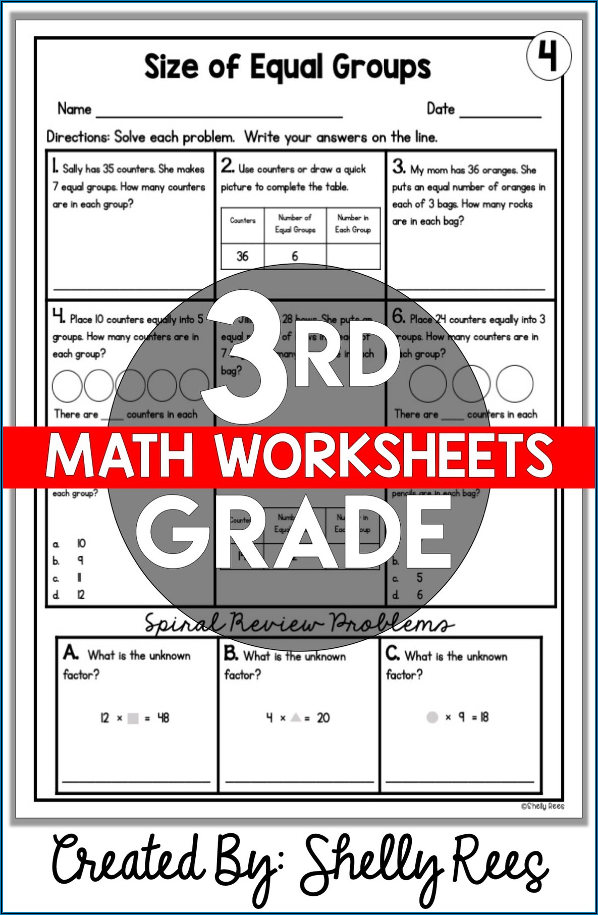 Math Worksheets 3rd Grade Free Printable