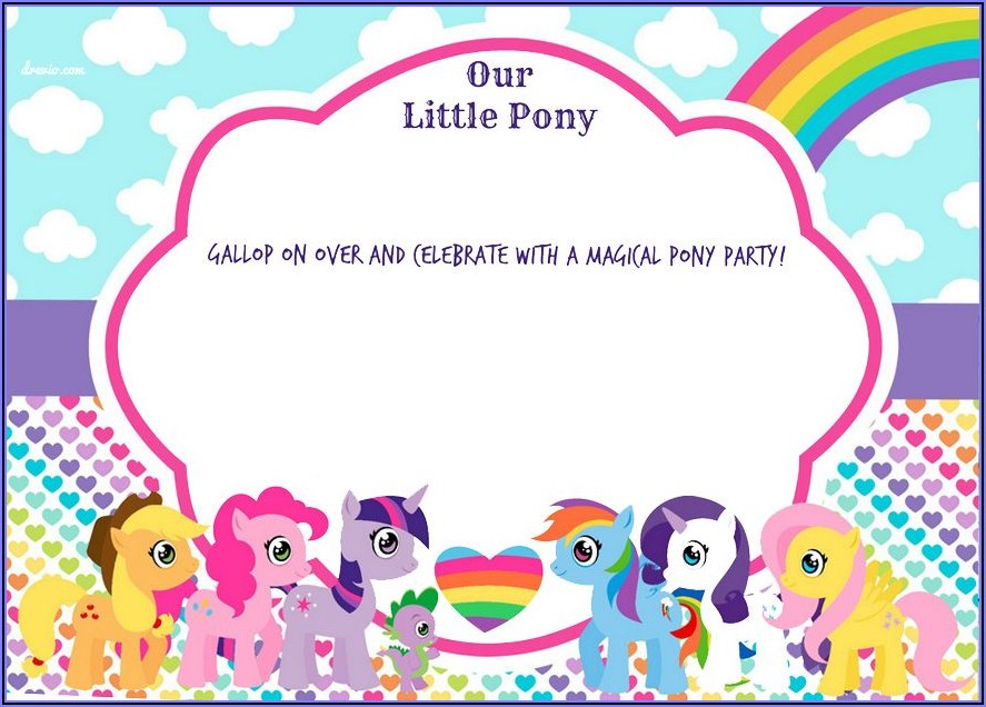My Little Pony Birthday Invitation Template Free