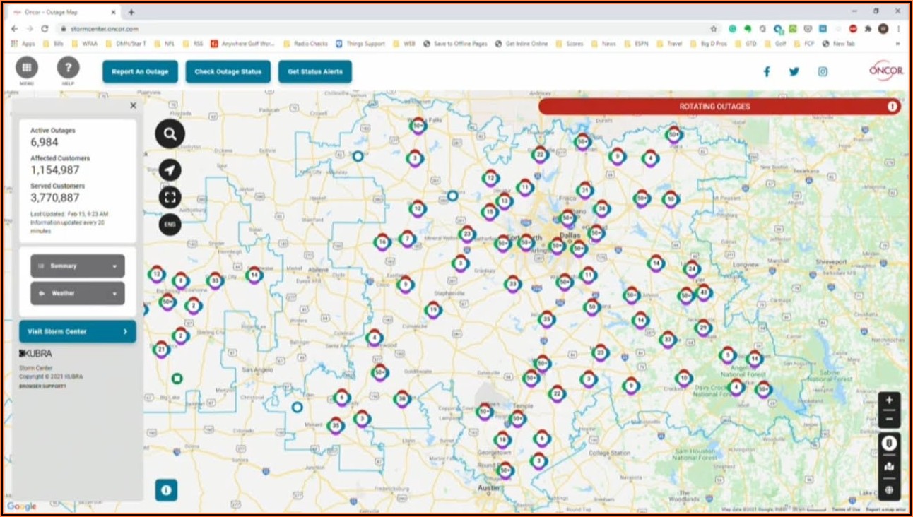 Oncor Power Outage Map Fort Worth