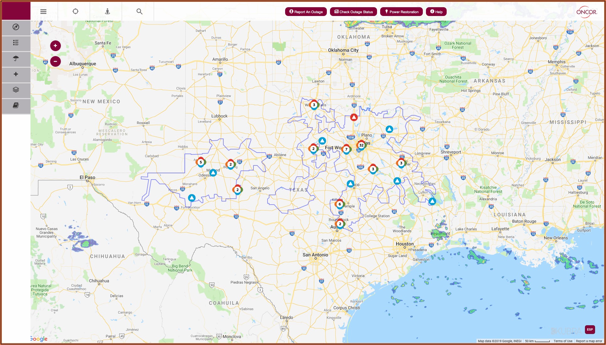 Oncor Power Outage Map Mckinney Tx