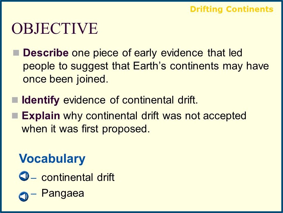 Plate Tectonics Section 17.2 Drifting Continents Worksheet Answer Key