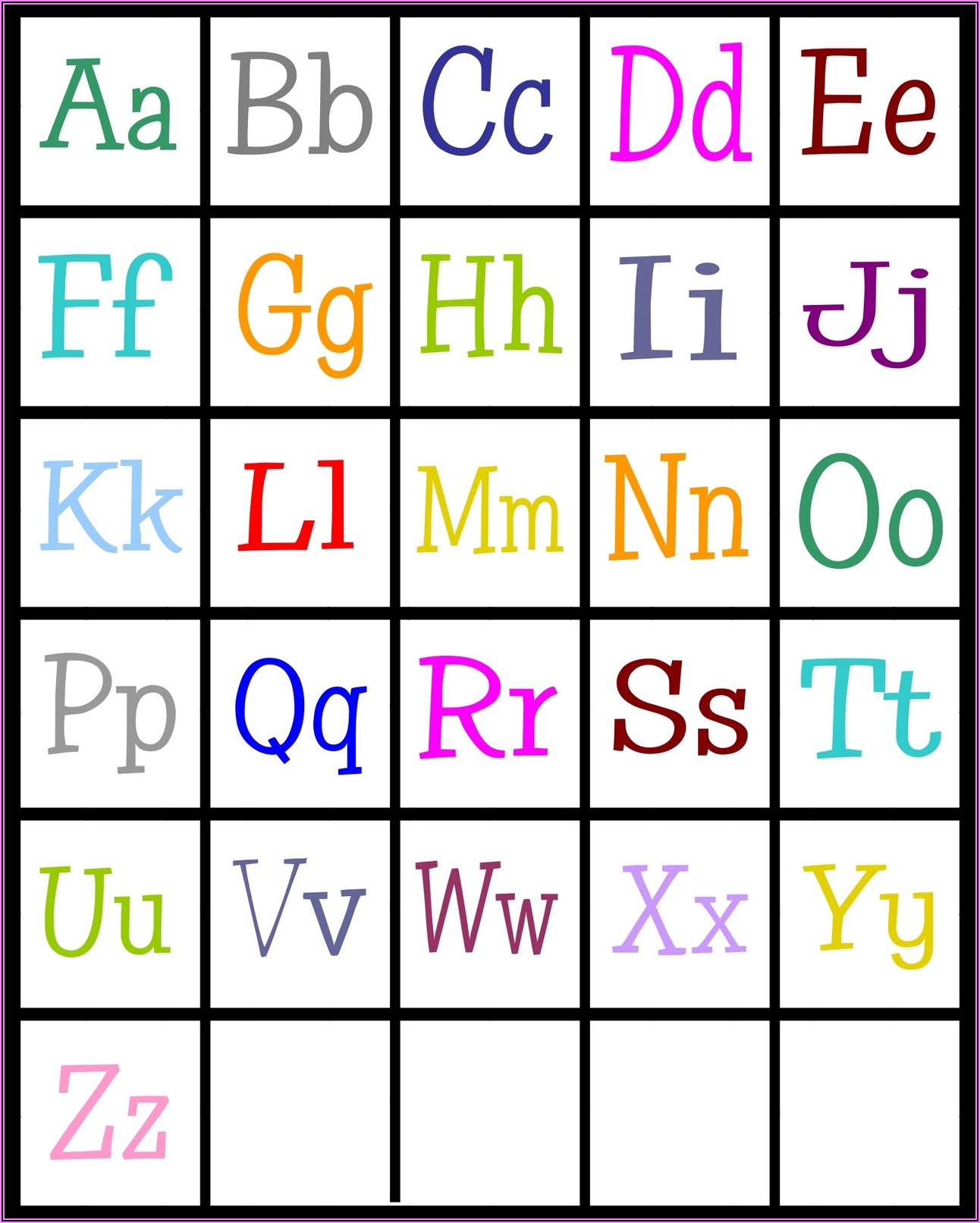 Printable Abc Letters For Wall