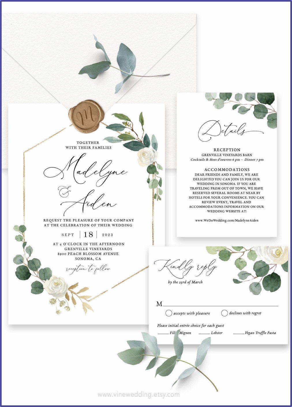 Printable Wedding Invitation Templates Etsy