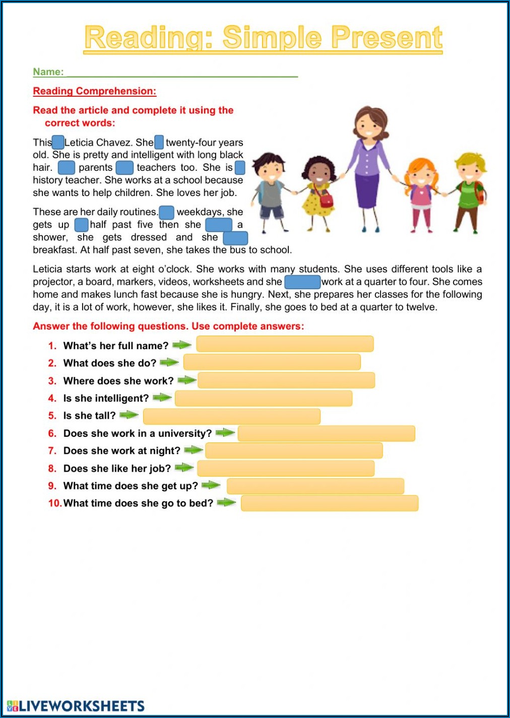 Reading Comprehension Exercises For College Students With Answers Pdf