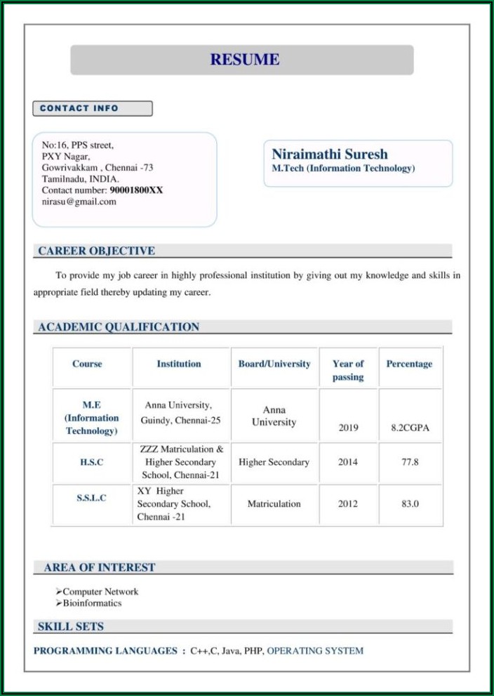 Sample Resume Summary For Nursing Assistant
