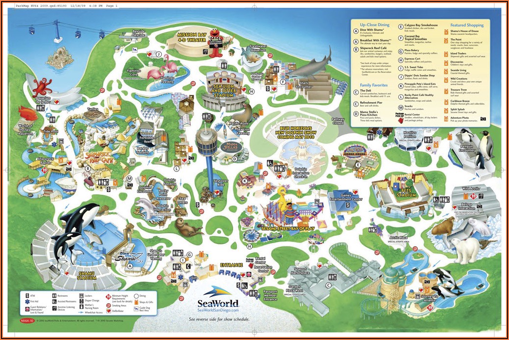Seaworld San Antonio Park Map