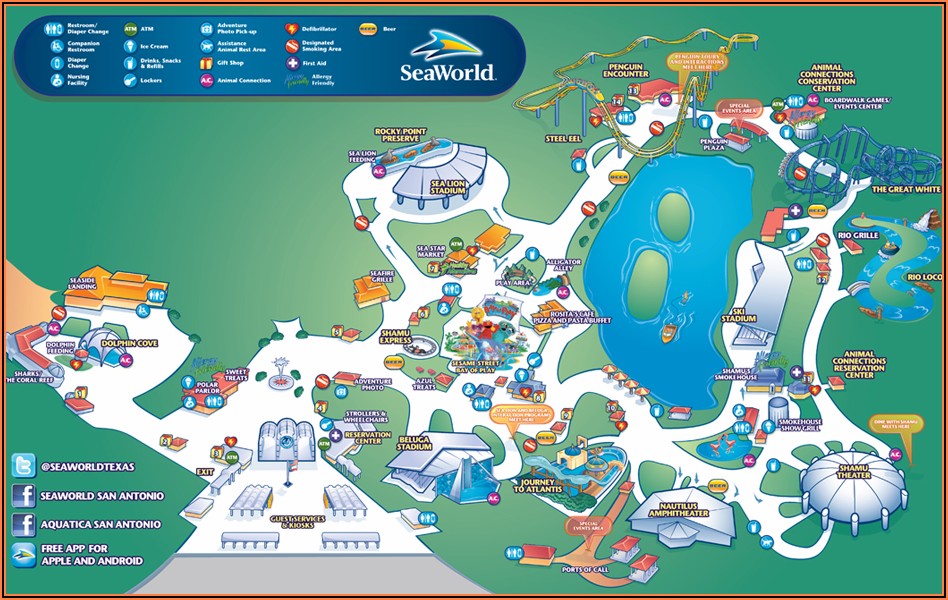 Seaworld San Antonio Tx Map